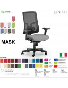 MASK MESH TIPO 1 MK0005 Poltrona schienale alto in rete braccioli Movimento sincronizzato "R4" SEIPO ECOPELLE D2