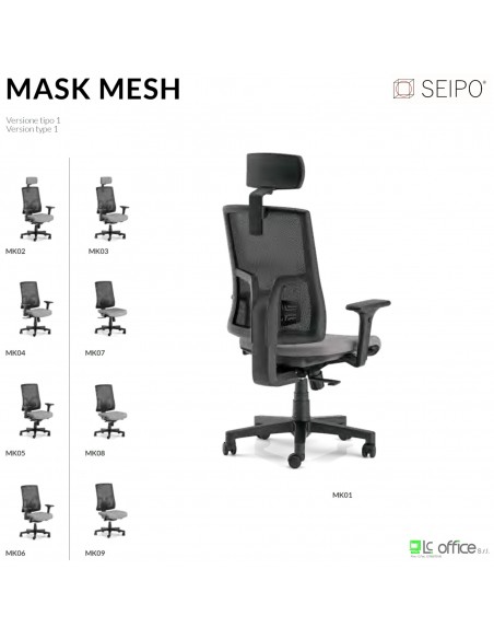 MODELLI SERIE MASK MESH SEIPO