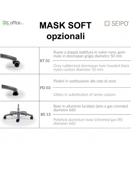 OPZIONALI MODELLI MASK SOFT TIPO 1 seipo
