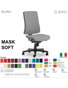 MASK SOFT TIPO 1 MK0028 Poltrona schienale alto imbottito Movimento sincronizzato "R4" SEIPO ECOPELLE D2