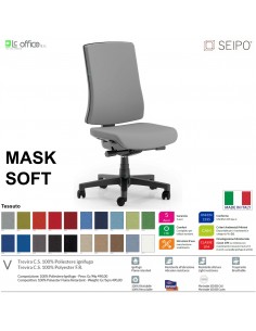 MASK SOFT TIPO 1 MK0029 Poltrona schienale alto imbottito Movimento sincronizzato "R4" SEIPO TESSUTO V