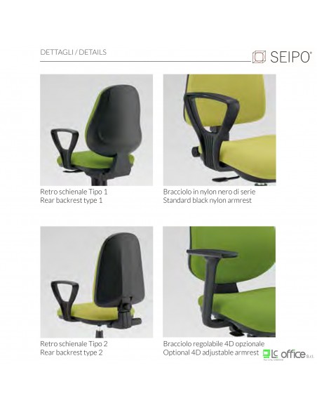 detagli Modelli sedute KIT SEIPO