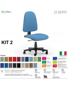 KIT TIPO 2 K0013 Poltrona operative imbottita Movimento sincronizzato "R2" SEIPO TESSUTO V
