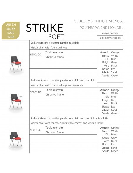 MODELLI SEDUTE STRIKE SOFT SEIPO