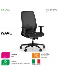 WAVE W0035 Poltrona schienale alto con braccioli Movimento sincronizzato autobalance "F" SEIPO