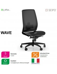 WAVE W0036 Poltrona schienale alto Movimento sincronizato "R4" SEIPO