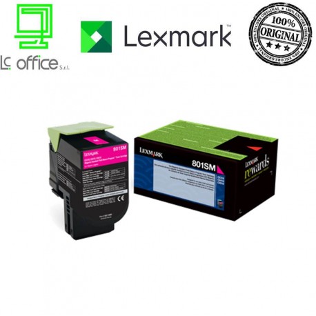 LEXMARK TONER  80C2SM0 MAGENTA