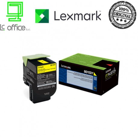 LEXMARK TONER  80C2SY0 GIALLO