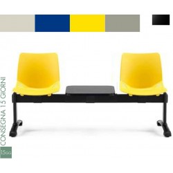 Panca attesa  2 sedute con tavolino Alexia 4