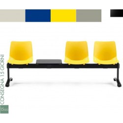 Panca attesa 3 sedute con tavolino Alexia 6
