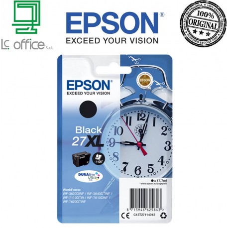 C13T27114012 SINGLEPACK BLACK 27XL Originale EPSON