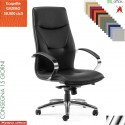 Sadia plus Poltrona direzionale oscillante braccioli acciaio cromato base alluminio rivestimento ecopelle GAZEBO class 1 IM