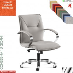 Sadia plus poltrona semi direzionale rivestimento ecopelle GAZEBO class 1 IM 