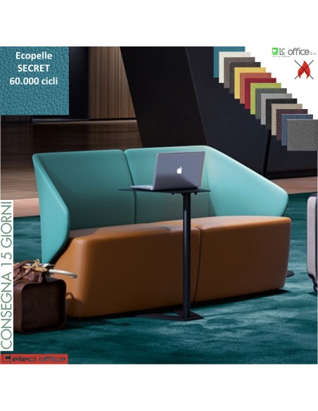 Ikebana poltrone 2 posti attesa rivestimento ecopelle SECRET class 1 IM