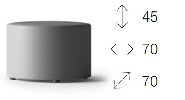 MANTRA pouf tondo 70 attesa rivestimento tessuto MADRID class 1IM