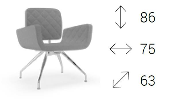 Damatra Poltrona attesa con telaio a slitta cromato rivestimenti cucciture a vista ecopelle GAZEBO Class 1 IM