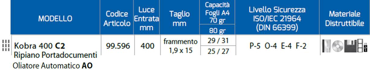 Kobra 400 C2 PORTADOCUMENTI AO