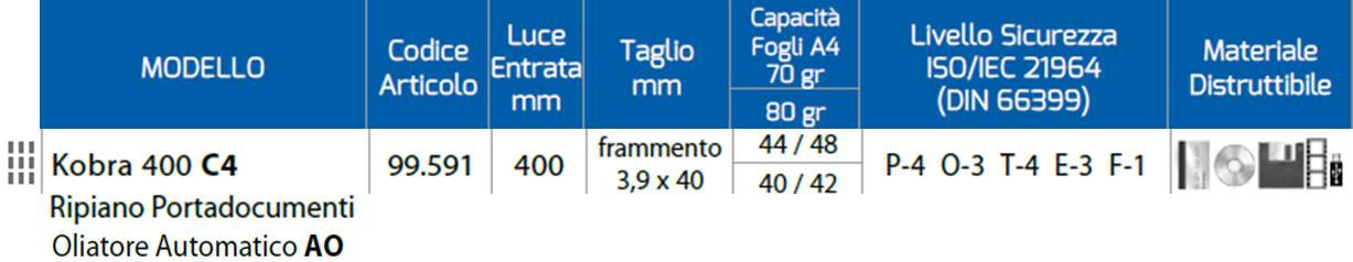 Kobra 400 C4 PORTADOCUMENTI AO