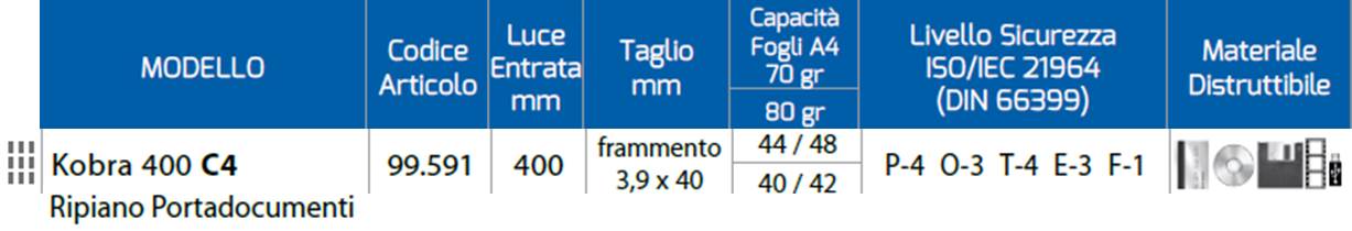 Kobra 400 C4 PORTADOCUMENTI