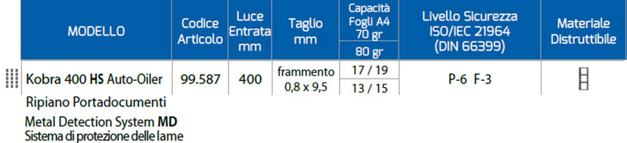 Kobra 400 HS PORTADOCUMENTI MD
