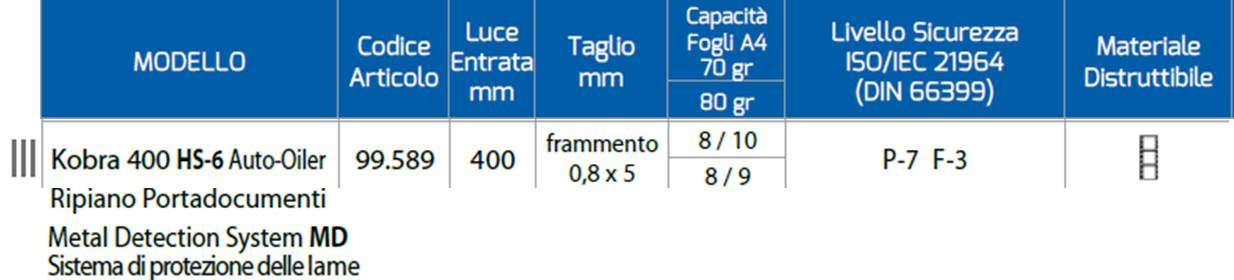 Kobra 400 HS 6 PORTADOCUMENTI MD