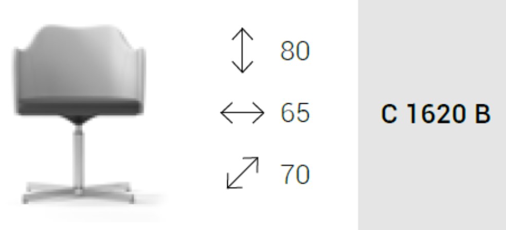 Blitz Poltroncina girevole base 4 razze in alluminio rivestimento tessuto MADRID class 1IM