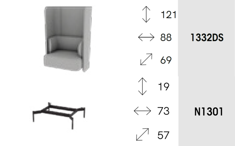 Poltrona componibile Berirama Elleci Office