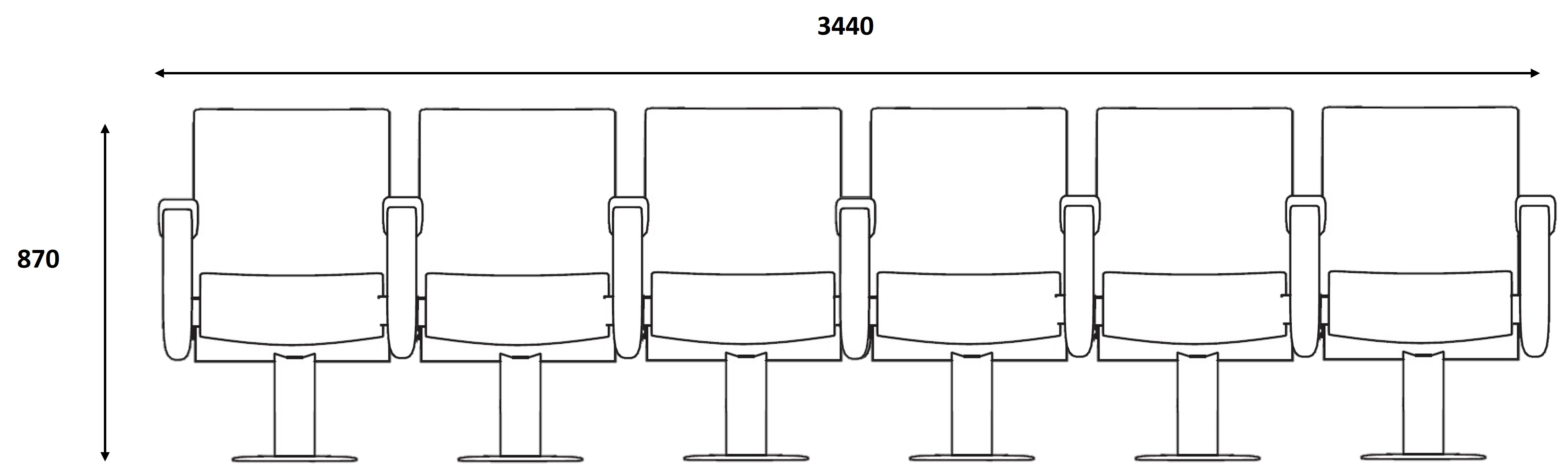 poltrona concordia 6 posti per teatro
