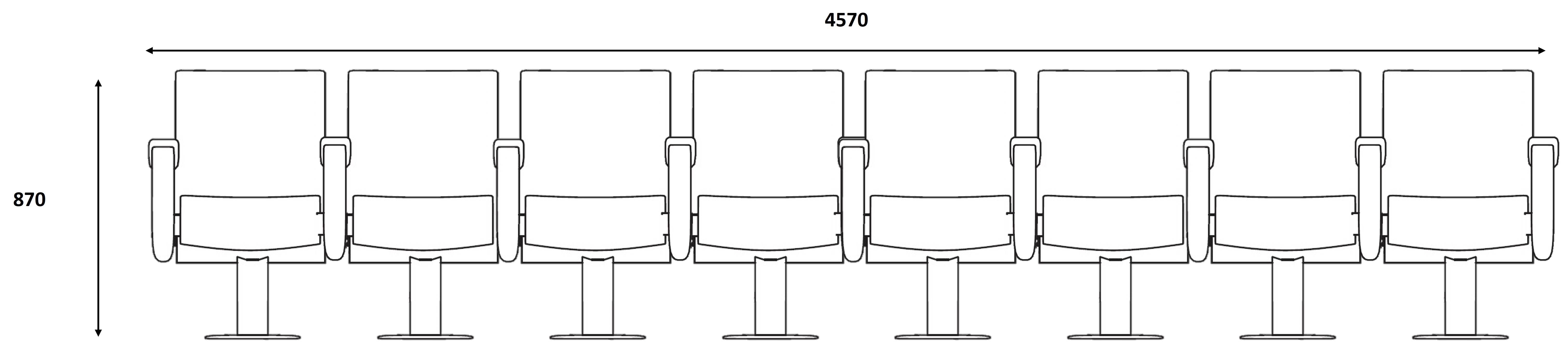 poltrona concordia 8 posti per teatro