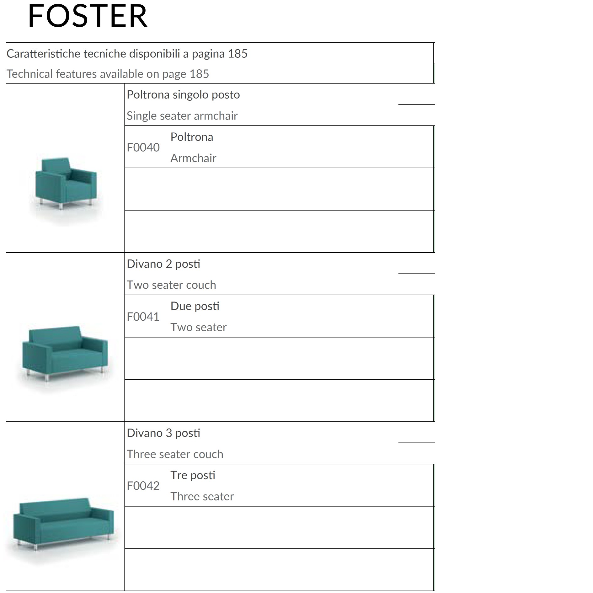 catalogo modelli divani Foster Seipo