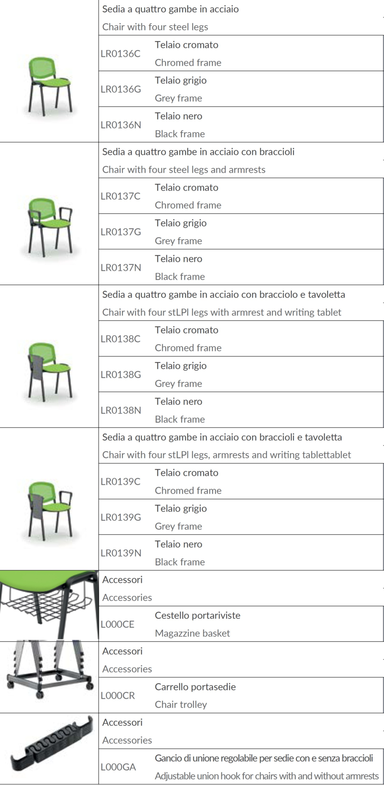 Modelli Look Mesh impilabile Seipo