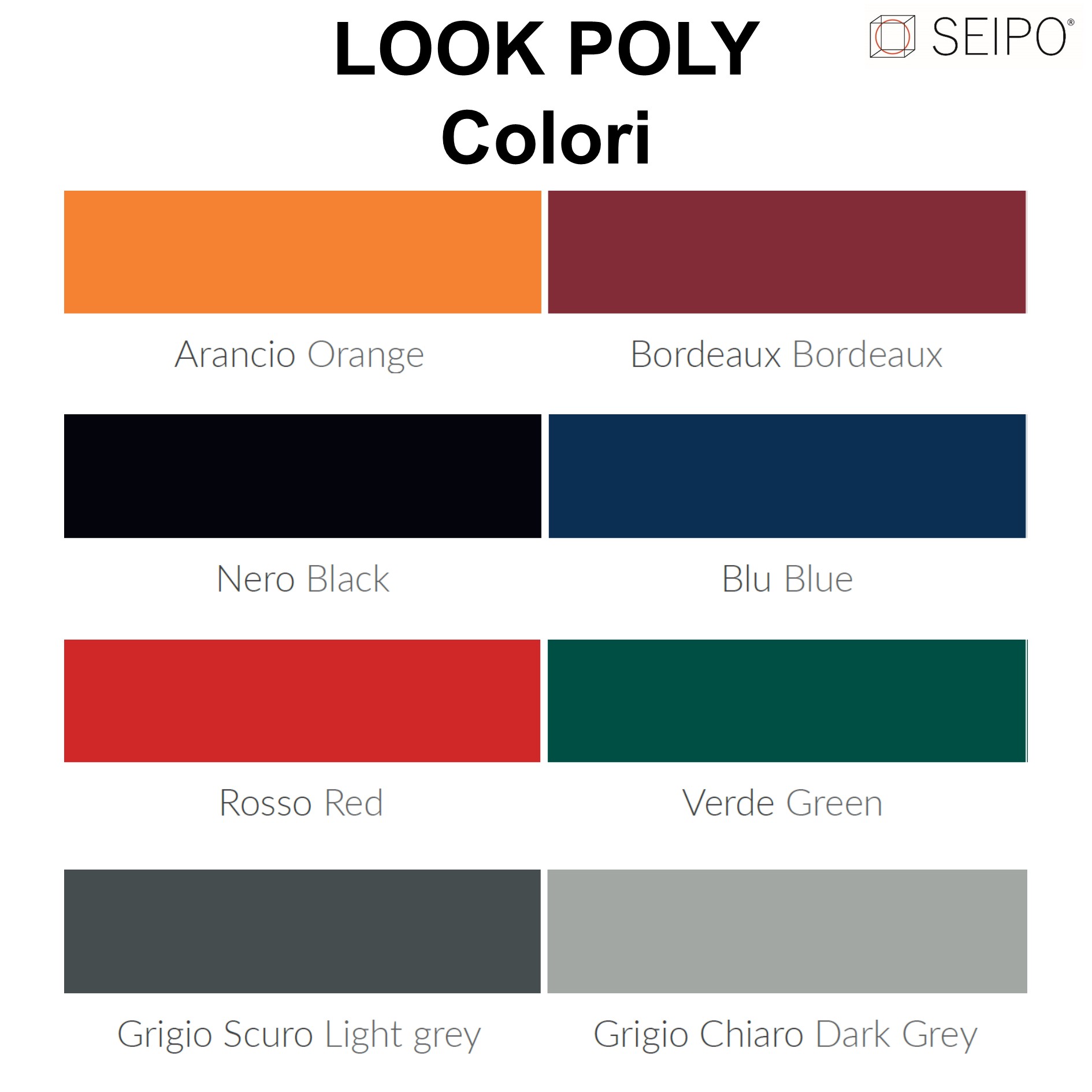 Colori per sedute Look Poly seipo