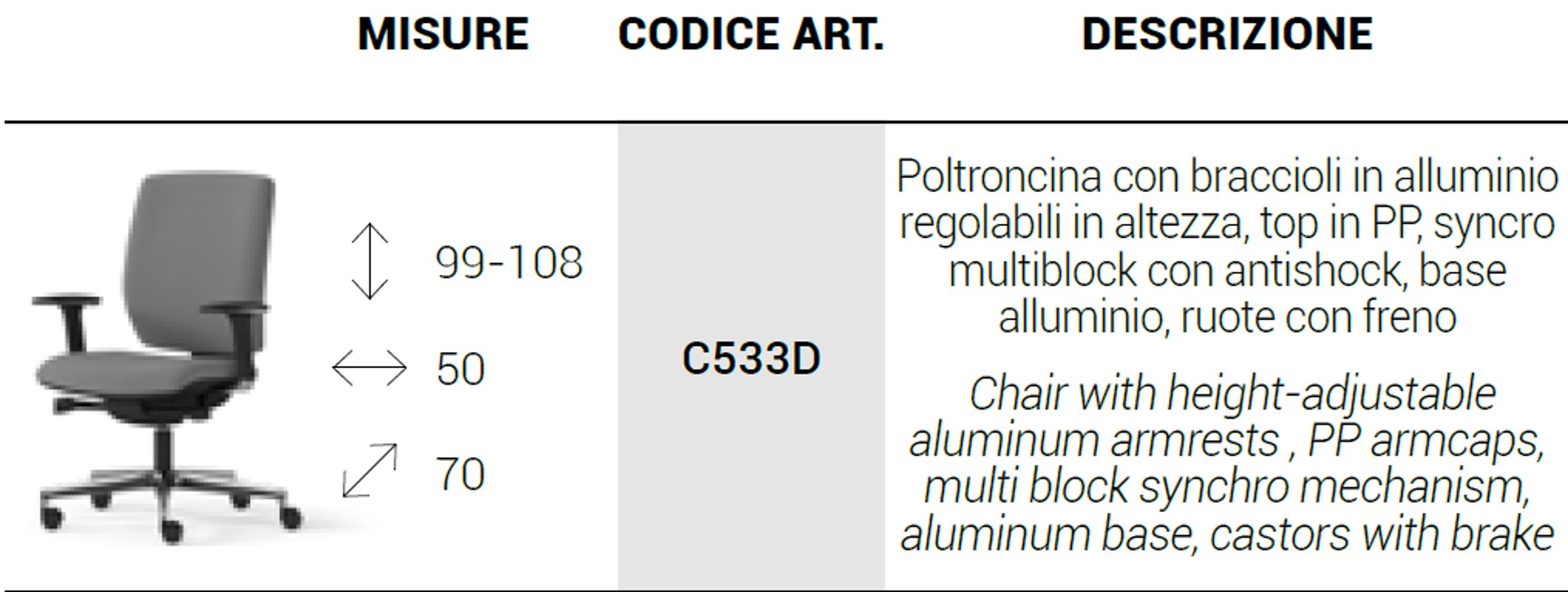 POLTRONE OPERATIVA MIRAI 24