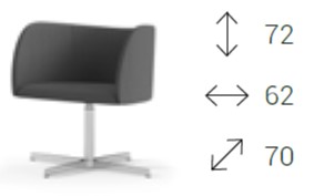 Hall poltrona attesa girevole disco in acciaio inox seduta alvogente rivestimento tessuto ONE class 1 IM