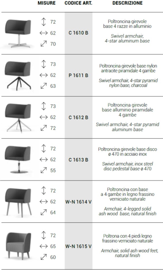 Modelli poltrone attesa HALL