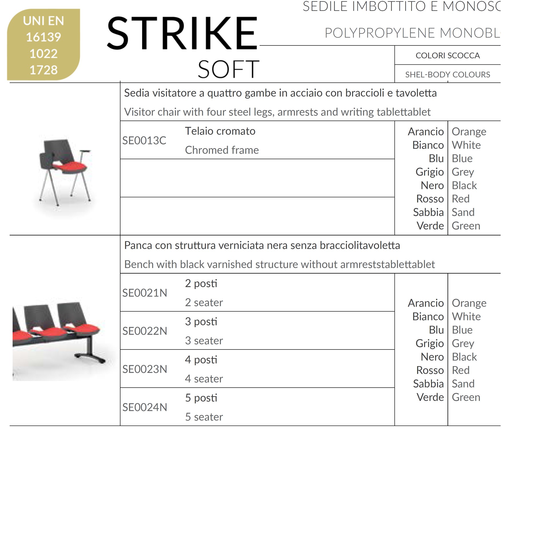 MODELLI POLTRONE STRIKE SOFT SEIPO