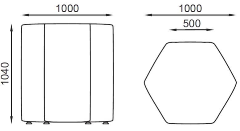 MISURE POUF TE0013 TETRIS SEIPO