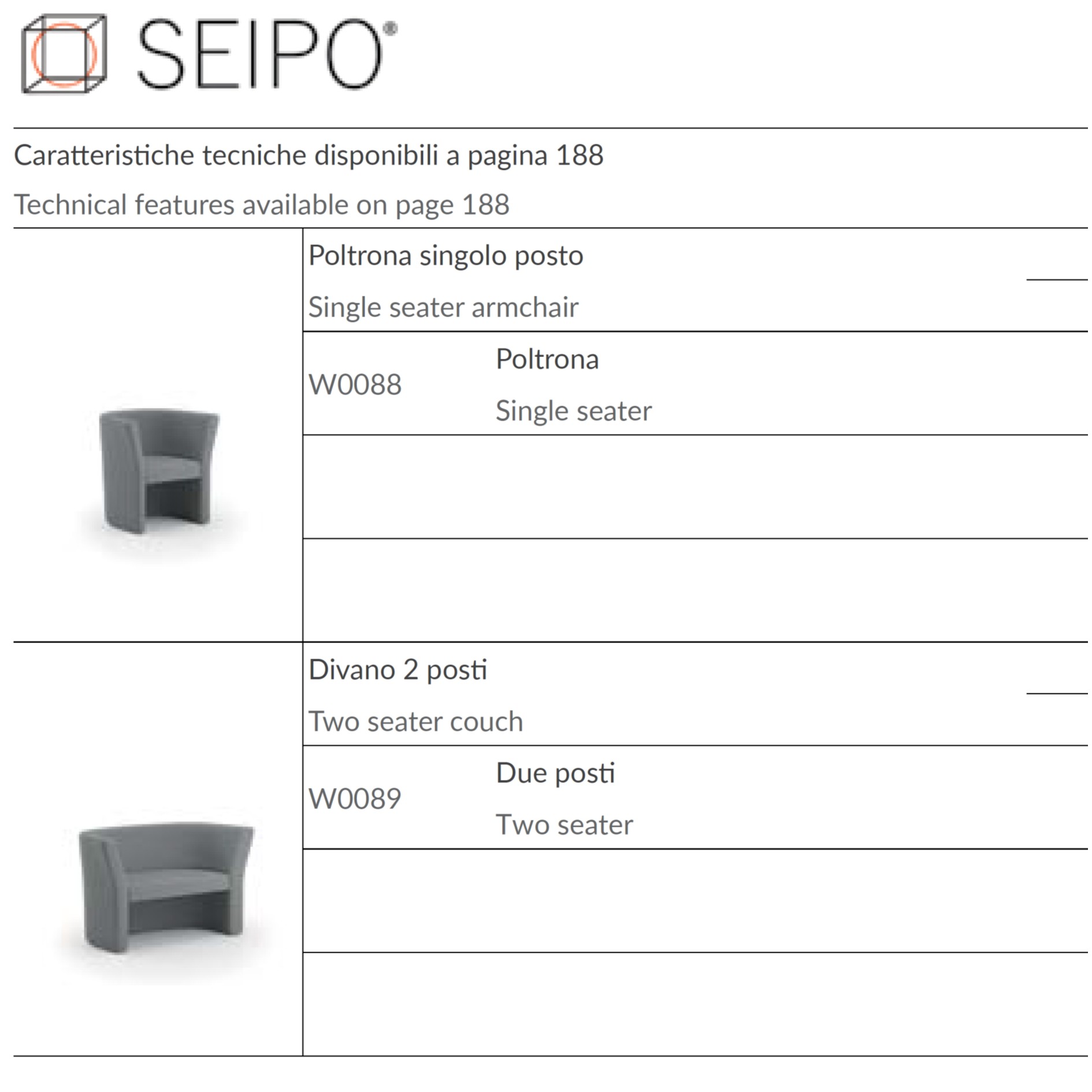 MODELLI WELL SOFA SEIPO